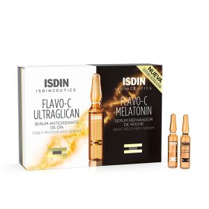 ISDIN : ISDINCEUTICS Flavo-C Melatonin + Ultraglican 10 + 10 ampoules