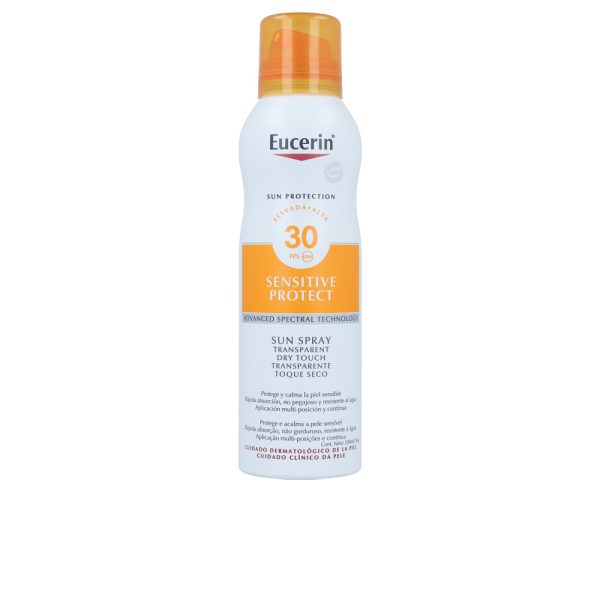 EUCERIN : SUN SENSITIVE PROTECT spray transparent dry touch SPF30 200 ml