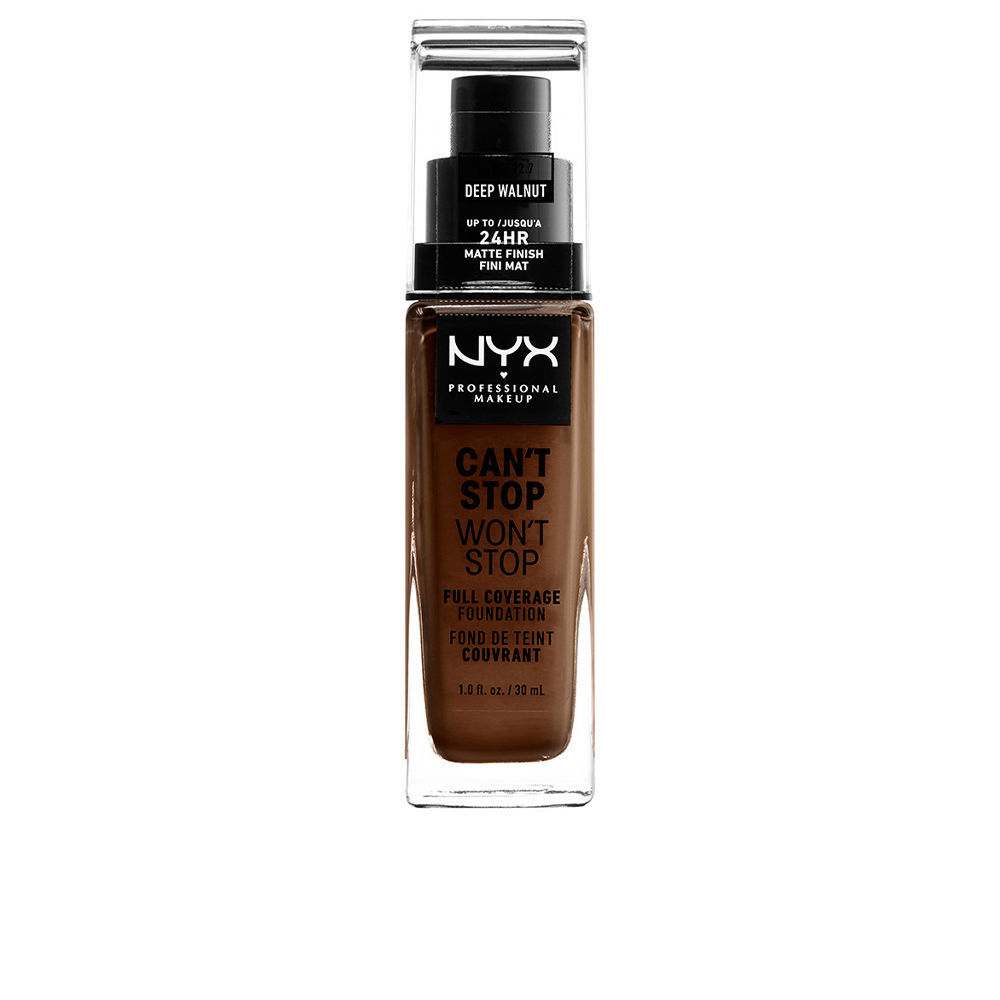 NYX PROFESSIONAL MAKE UP : CAN'T STOP WON'T STOP full coverage foundation #deep walnut