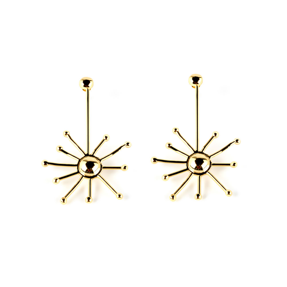 SHABAMA : SUN earrings #shiny gold 1 u