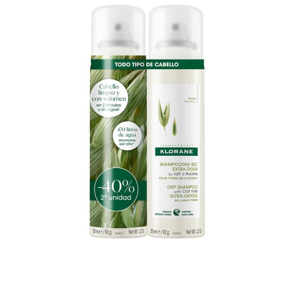 KLORANE : OAT MILK EXTRA GENTLE DRY SHAMPOO SET 2 x 150 ml