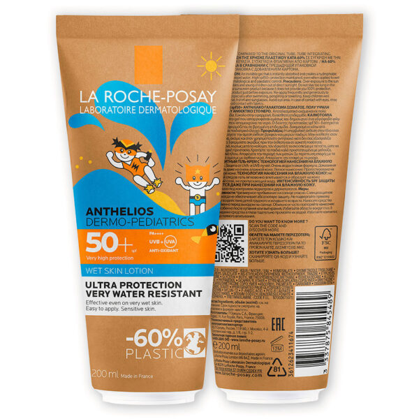 LA ROCHE POSAY : ANTHELIOS DERMO-PEDIATRICS gel potion SPF50+ 200 ml