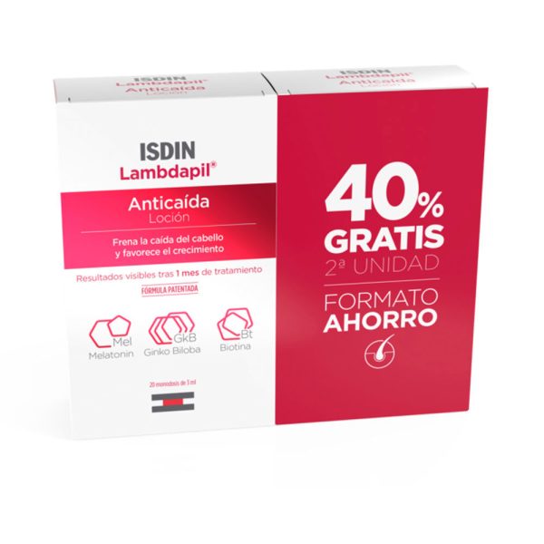 ISDIN : LAMBDAPIL anti-hair loss single dose duo lotion 2 x 20 units