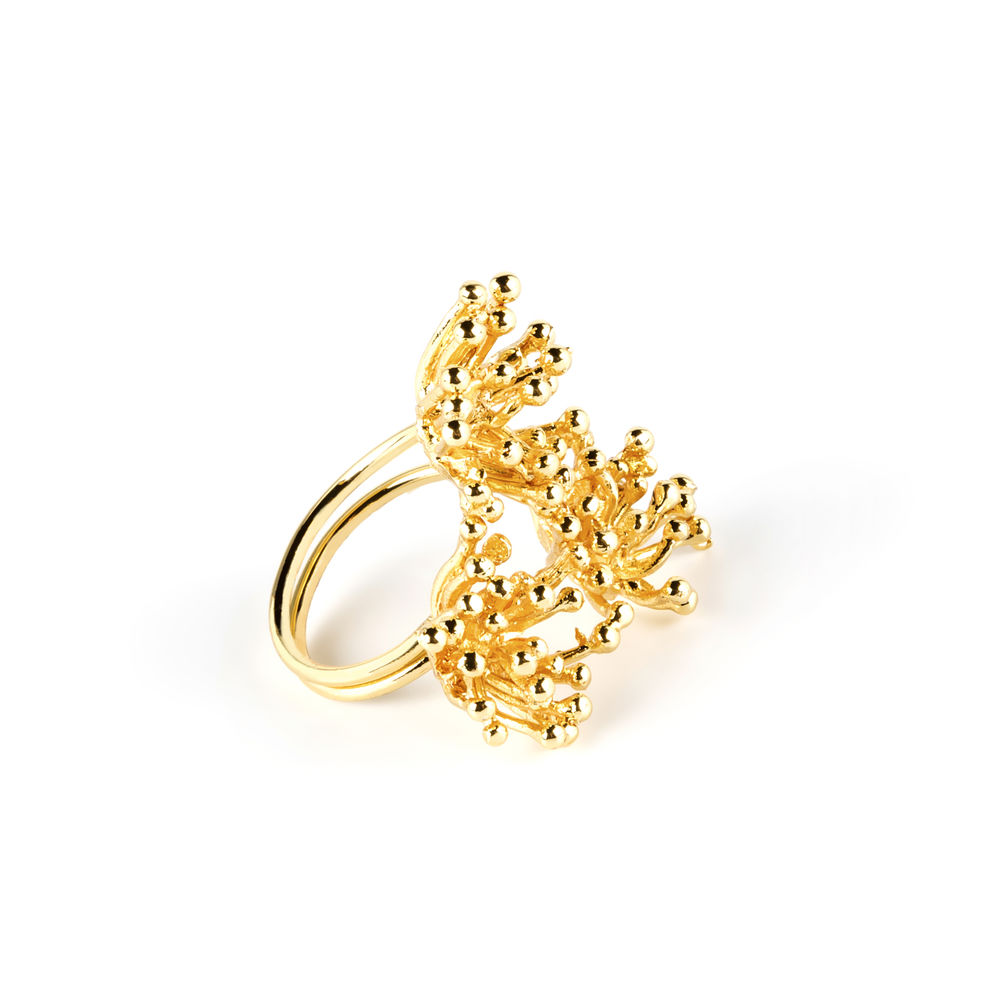 SHABAMA : DEYÁ FLOWER ring #gold glitter 1 u