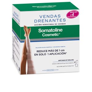 SOMATOLINE COSMETIC : DRAINING BANDAGES COMPLETE KIT SHOCK REDUCING ACTION LOT 4 pcs