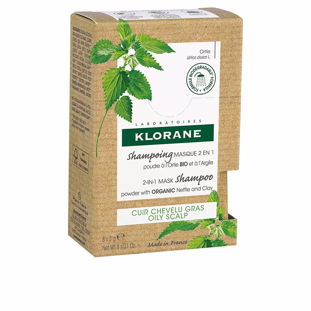 KLORANE : A LA ORTIGA BIO powder shampoo-mask 8 x 3 gr