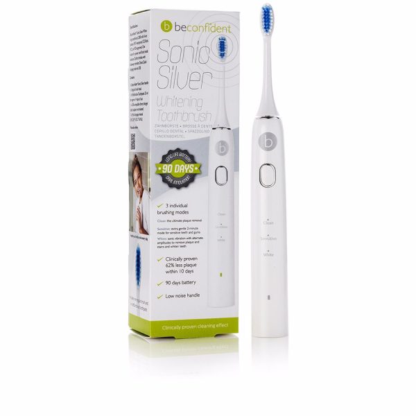 BECONFIDENT : SONIC SILVER electric whitening toothbrush #white/silver 1 u