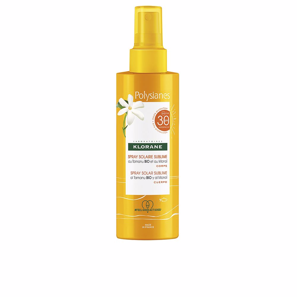 KLORANE : POLYSIANES MONOÏ Y TAMANU BIO body sun spray SPF30 200 ml