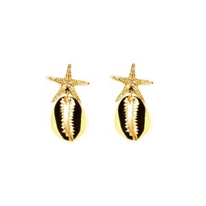 SHABAMA : FORNELLS earrings #shiny gold 1 u