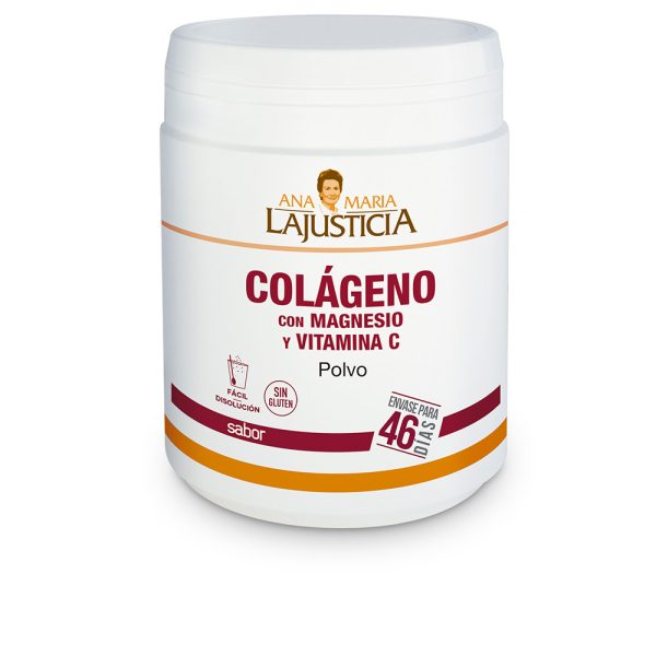 ANA MARÍA LAJUSTICIA : COLLAGEN WITH MAGNESIUM + VITAMIN C powder #strawberry 350 gr