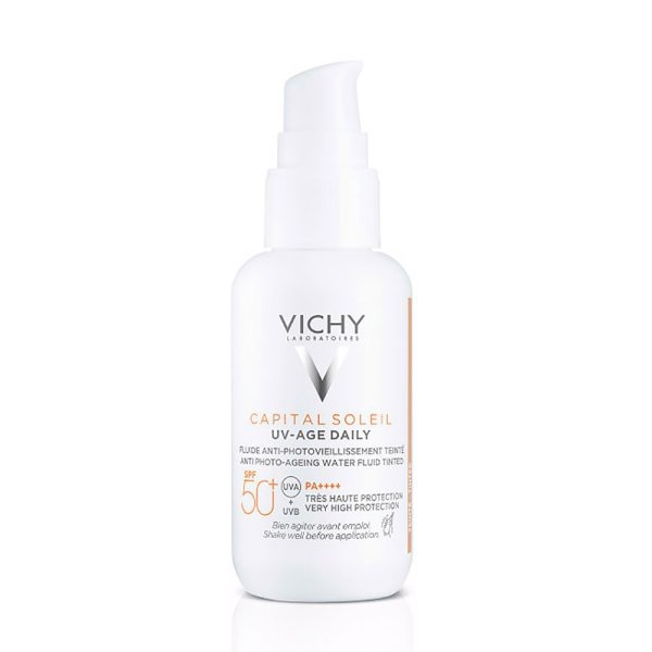 VICHY : CAPITAL SOLEIL UV AGE daily photoprotective fluid color light SPF50+ 40 ml