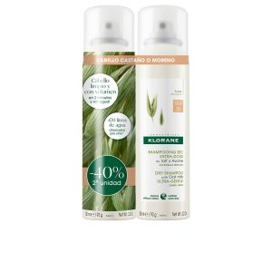 KLORANE : OAT MILK EXTRA GENTLE DRY SHAMPOO CHESTNUT/BROWN SET 2 x 150 ml