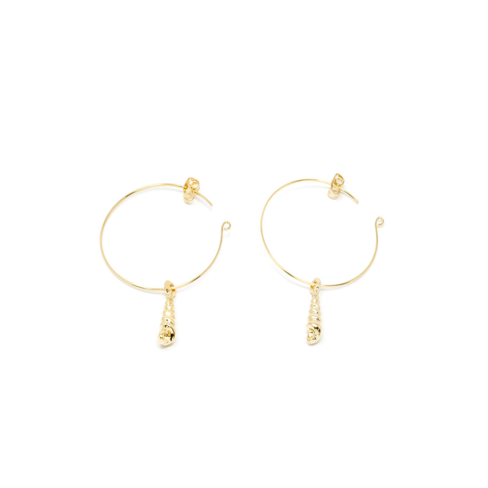 SHABAMA : AGULLA earrings #gold glitter 1 u