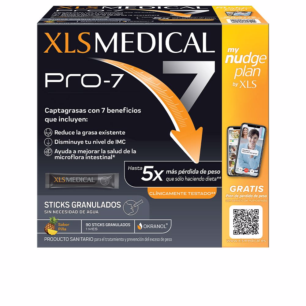 XLS MEDICAL : XLS MEDICAL PRO-7 captagrasas sticks granulados 90 u