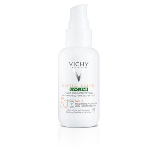 VICHY : CAPITAL SOLEIL UV CLEAR daily photoprotective fluid SPF50+ 40 ml