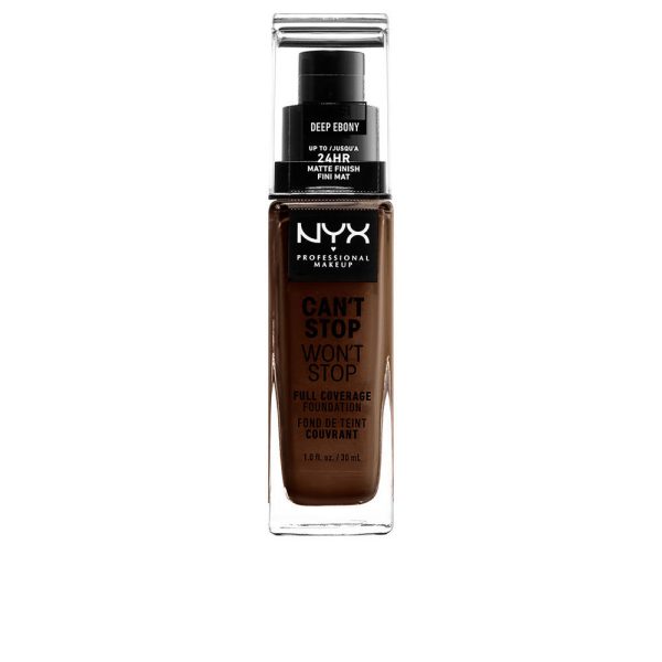 NYX PROFESSIONAL MAKE UP : CAN'T STOP WON'T STOP full coverage foundation #deep ebony 30 ml