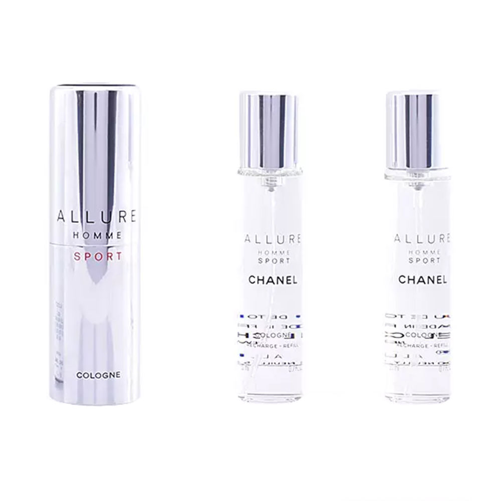 CHANEL : ALLURE HOMME SPORT COLOGNE travel spray and two refills 3 x 20 ml