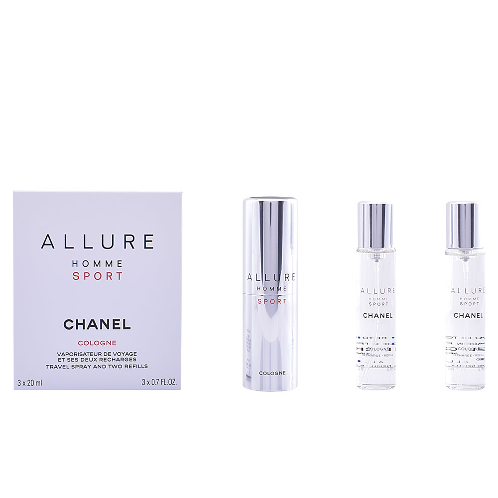 CHANEL : ALLURE HOMME SPORT COLOGNE travel spray and two refills 3 x 20 ml