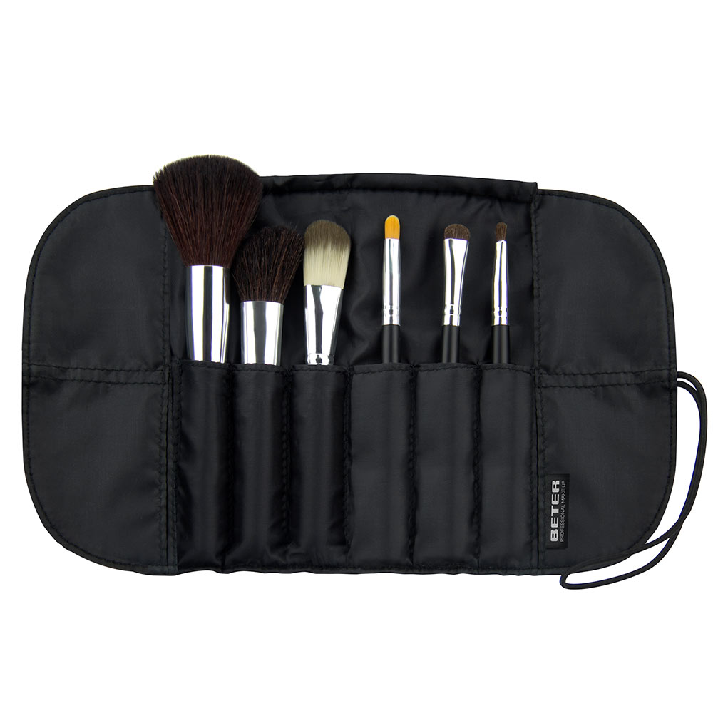 BETER : PROFESSIONAL estuche-manta con brochas make up 6 u