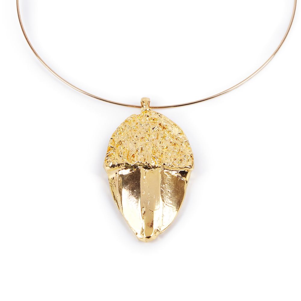 SHABAMA : BELLOTA rigid necklace #shiny gold 1 u