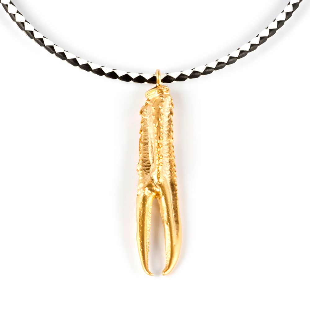 SHABAMA : TUENT LUXE BLACK & WHITE necklace #shiny gold 1 u