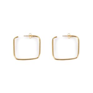 SHABAMA : MOORE SQUARES earrings #shiny gold 1 u