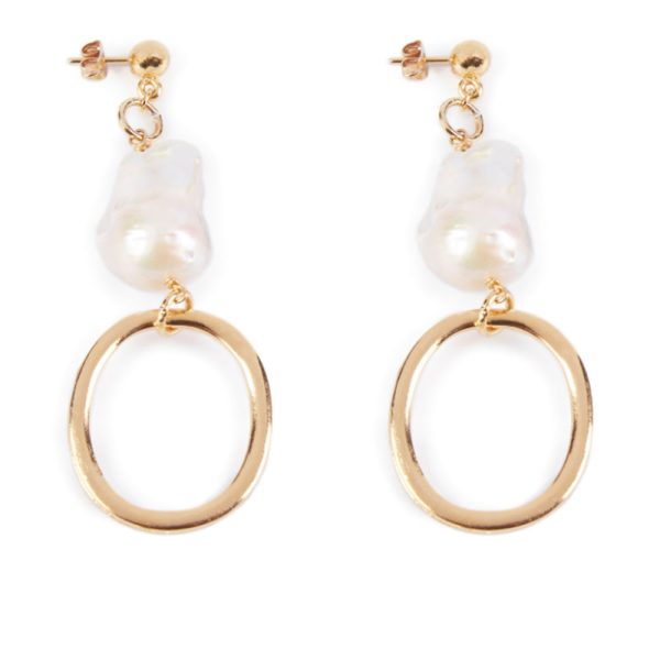 SHABAMA : BALBOA LONG earrings #shiny gold 1 u