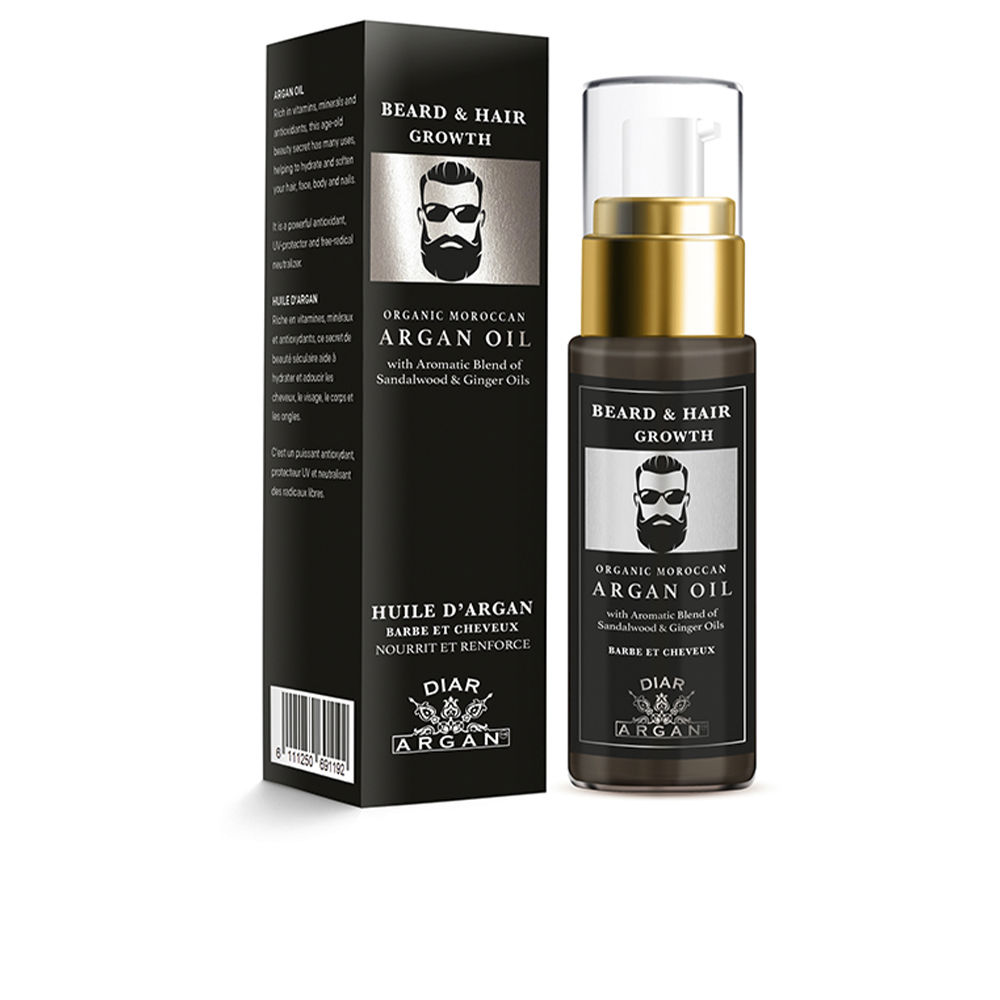DIAR ARGAN : BEARD AND HAIR STRENGTHENING SERUM with pure argan sandalwood and ginger 30 ml