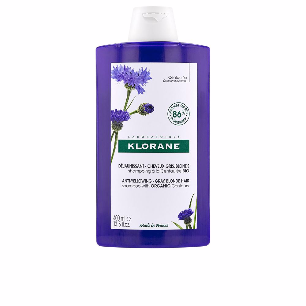 KLORANE : A LA CENTAUREA BIO champú antiamarilleo cabello gris y rubio 400 ml