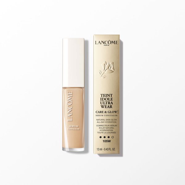 LANCÔME : TEINT IDOLE ULTRA WEAR care & glow serum concealer #105W 13.5ml
