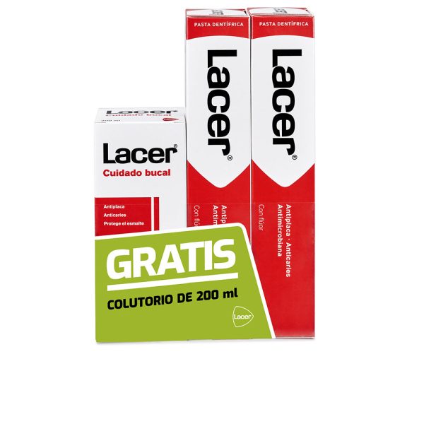 LACER : TOOTHPASTE PACK 2 x 125 ml + mouthwash 200 ml