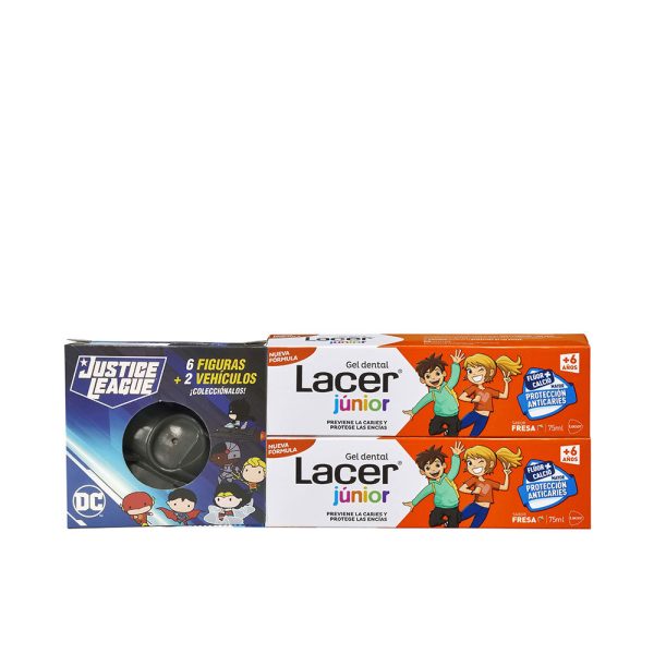 LACER : JUNIOR dental gel strawberry duo + gift 2 x 75 ml 2 u