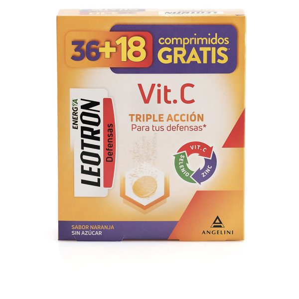 LEOTRON : VITAMIN C triple action effervescent tablets 36 + 18 as a gift #Orange 54 u