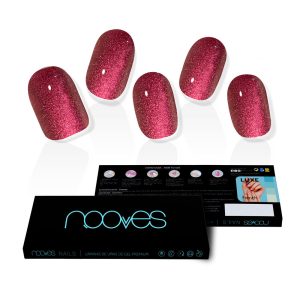 NOOVES : GEL NAILS ruby claret premium #glam glitter 20 u