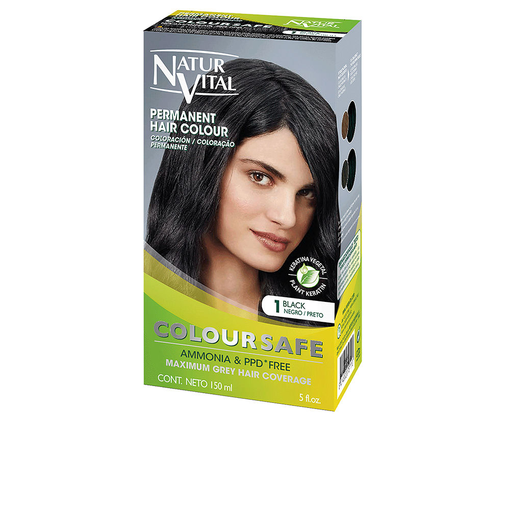 NATUR VITAL : COLOURSAFE tinte permanente #1-negro