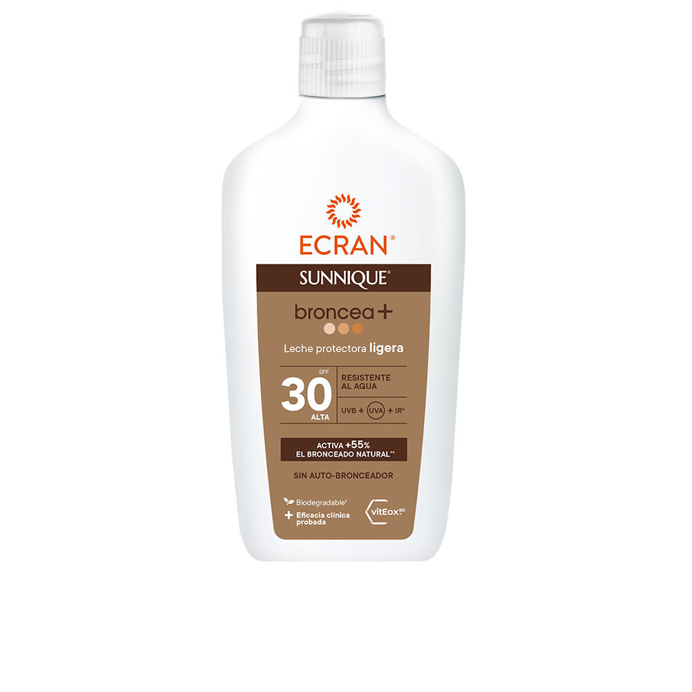 ECRAN : ECRAN SUNNIQUE BRONCEA+ protective milk SPF30 370 ml