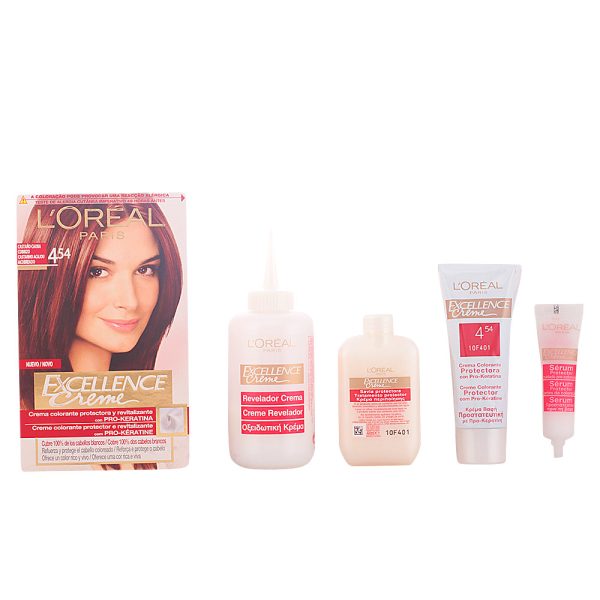 L'ORÉAL PARIS : EXCELLENCE Creme dye #4.54-copper mahogany chestnut 192 ml