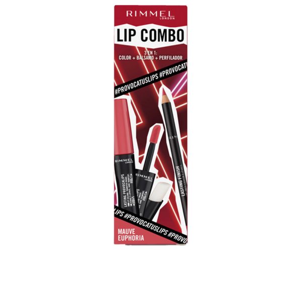 RIMMEL LONDON : LIP COMBO PROVOCALIPS LOT #Mauve Euphoria 2 u