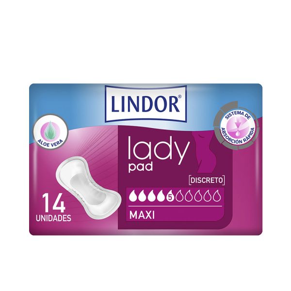 LINDOR : LADY PAD maxi 5 drops 14 u