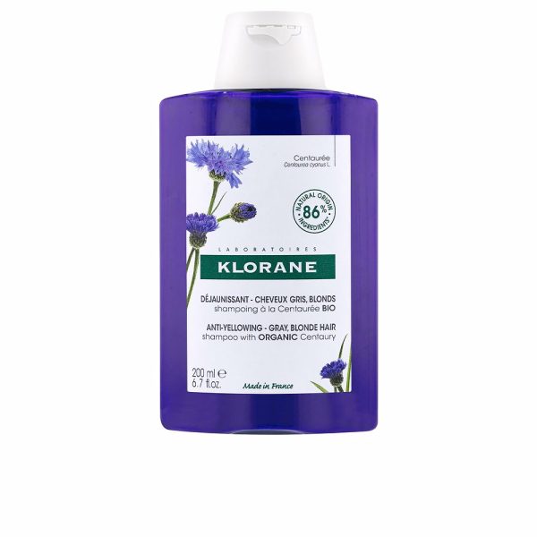 KLORANE : A LA CENTAUREA BIO anti-yellowing shampoo for gray and blonde hair 200 ml
