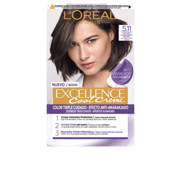 L'ORÉAL PARIS : EXCELLENCE COOL dye #5.11-light intense ash brown 192 ml