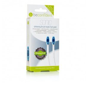 BECONFIDENT : SONIC TOOTHBRUSH HEADS WHITENING WHITE set 2 pz
