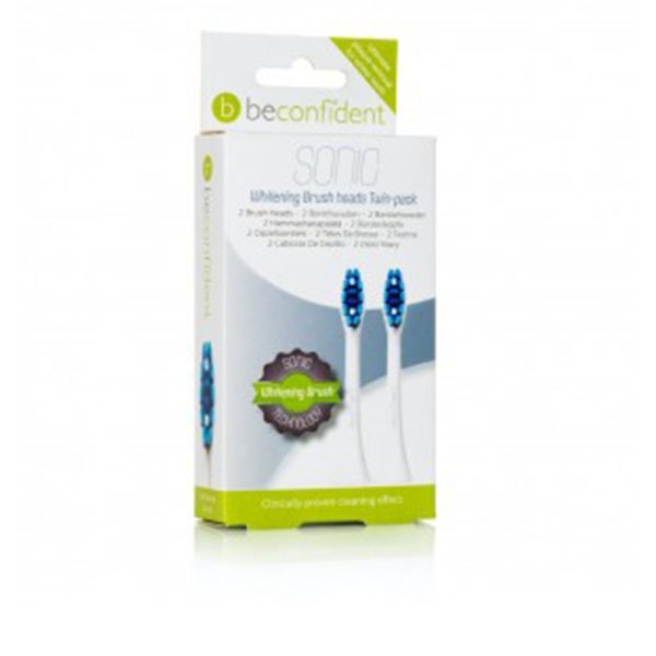 BECONFIDENT : SONIC TOOTHBRUSH HEADS WHITENING WHITE set 2 pz