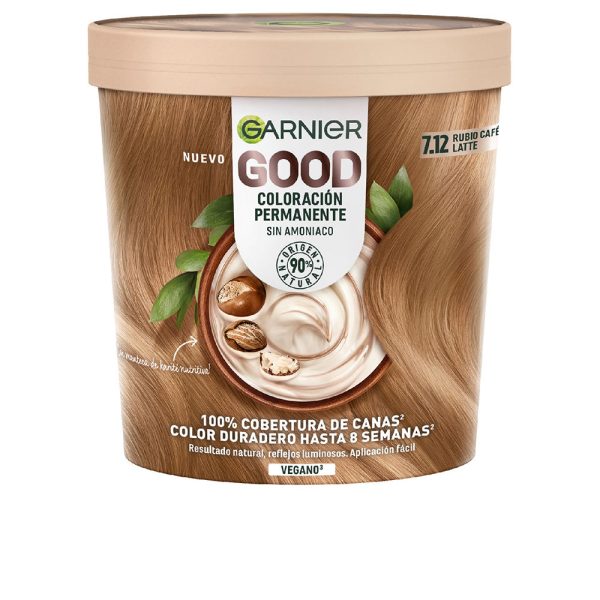 GARNIER : GOOD coloración permanente #7.12 rubio café latte 217 ml