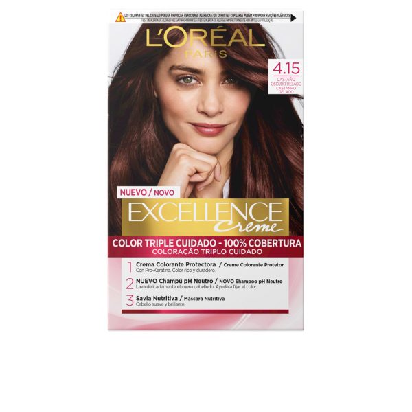 L'ORÉAL PARIS : EXCELLENCE creme dye #4.15-frosty dark brown