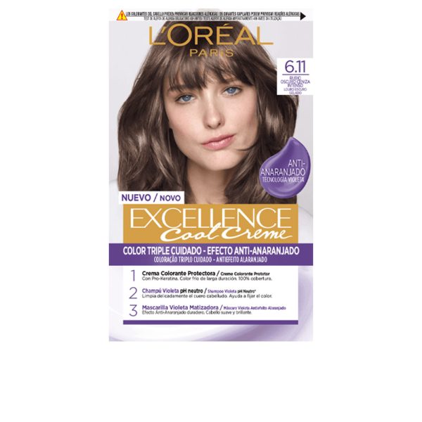 L'ORÉAL PARIS : EXCELLENCE COOL dye #6.11-dark ash blonde 192 ml