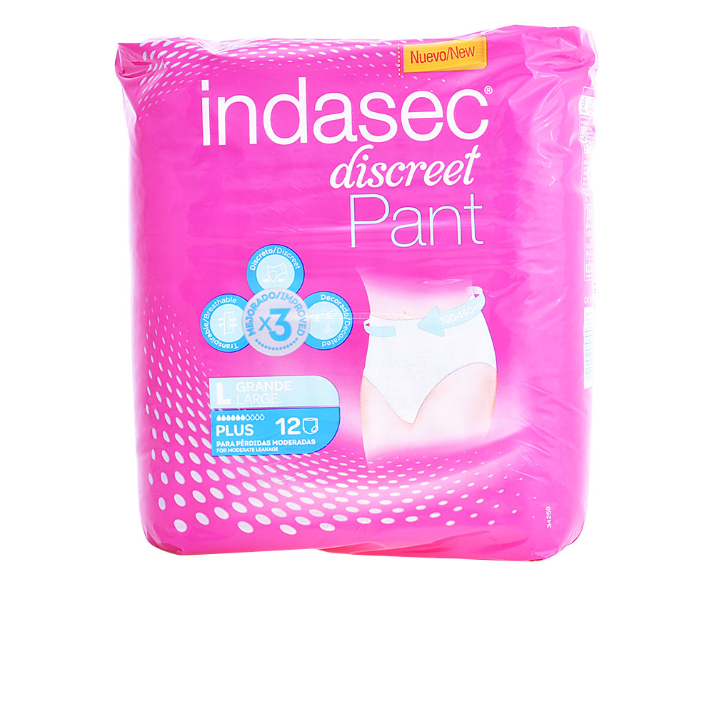 INDASEC : PANT PLUS talla grande 12 u