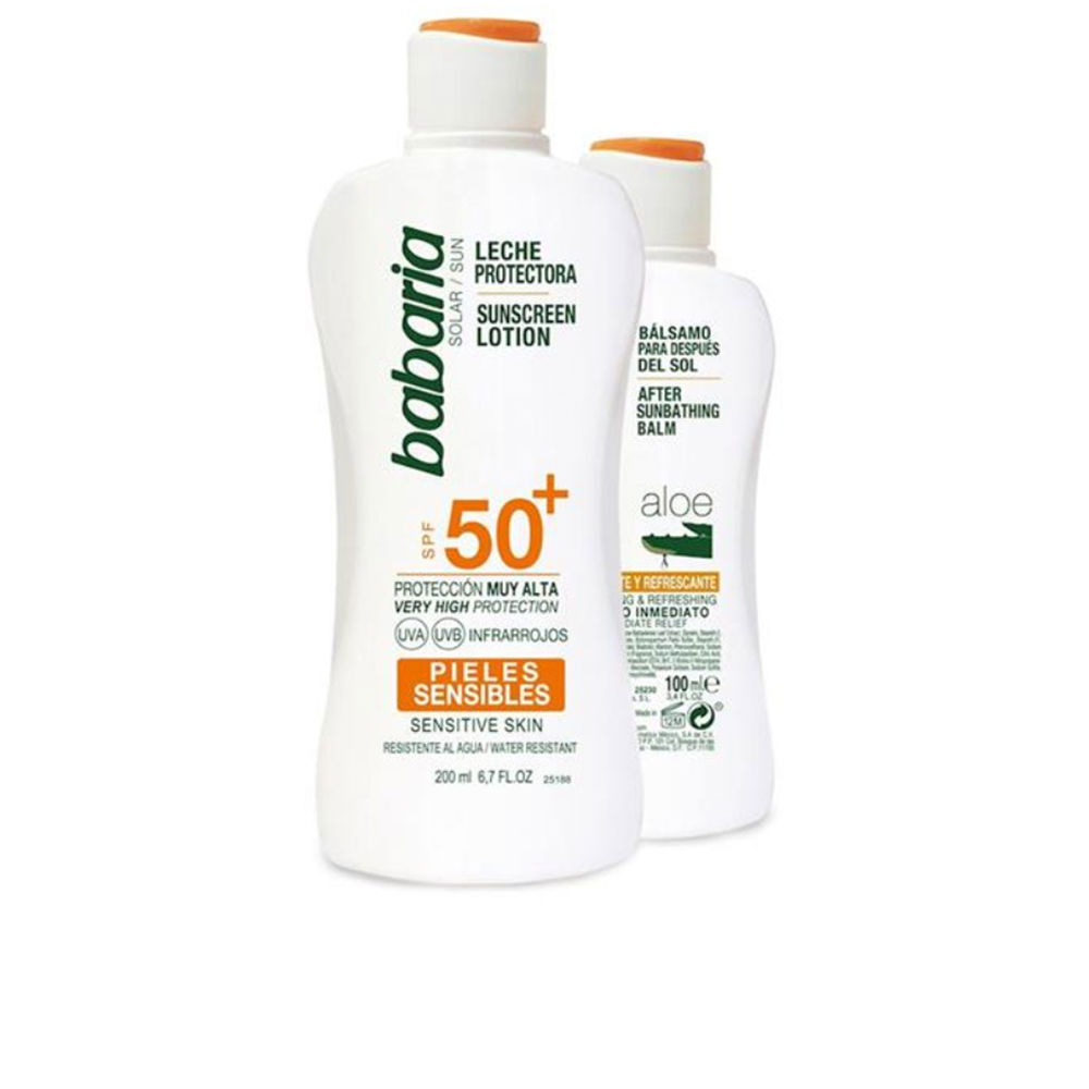 BABARIA : SOLAR PIEL SENSIBLE SPF50+ LECHE set