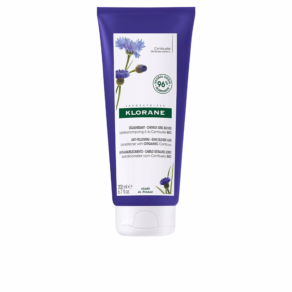 KLORANE : A LA CENTAUREA BIO anti-yellowing conditioner for gray and blonde hair 150 ml