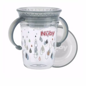 NÛBY : TAZA MÁGICA asas de Tritan™ 6m+ #gris 240 ml